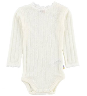 Joha Body - Uld/Silke - L/Æ - Creme m. Hulmønster Joha Body - Uld/Silke - L/Æ - Creme m. Hulmønster