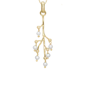 Cherry Tree vedhæng og halskæde i Forgyldt sterling sølv fra Christina Jewelry med 40+15 cm halskæde Cherry Tree vedhæng og halskæde i Forgyldt sterling sølv fra Christina Jewelry med 40+15 cm halskæde